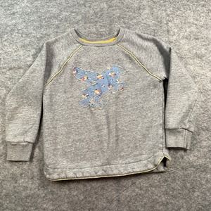 Mini Boden Floral Pegasus 9-10Y‎ Girls Gray Sweatshirt